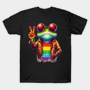 Frog Peace Sign LGBT T-Shirt